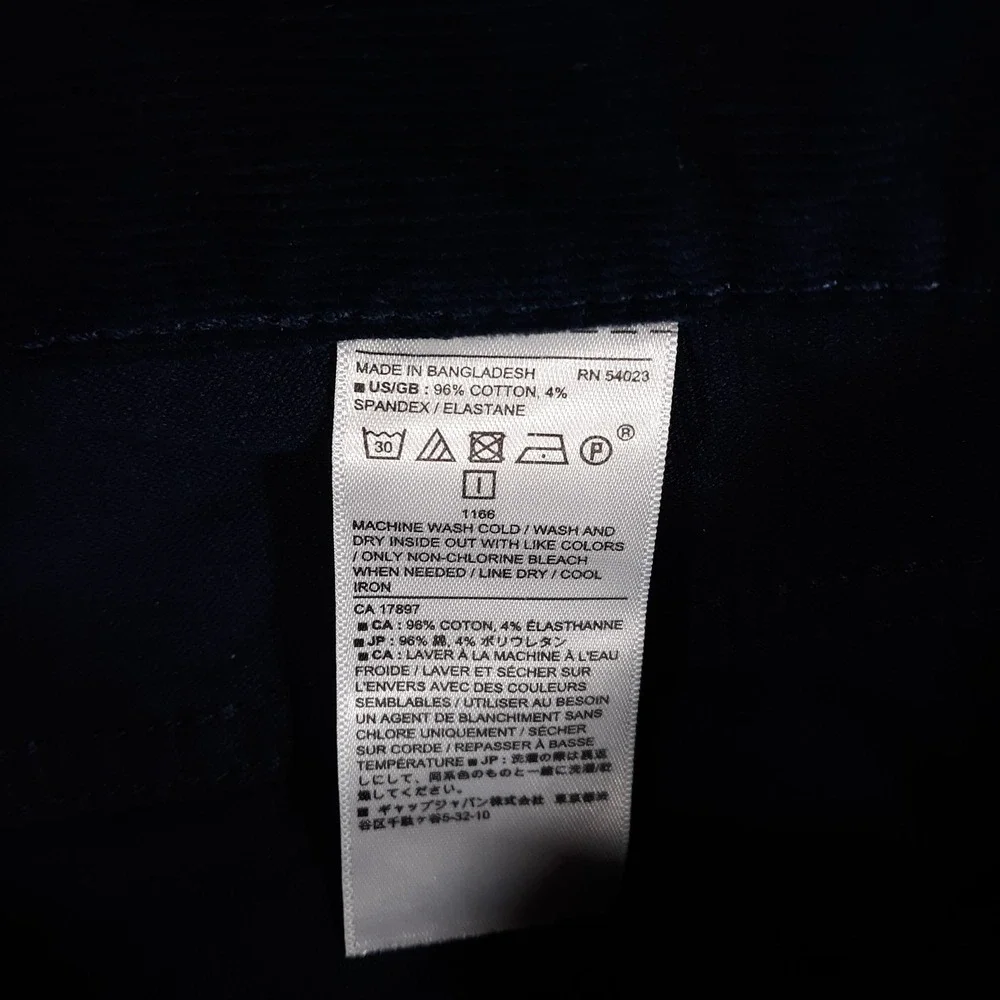 Banana Republic Corduroy Pants Mens Size 33 x 32 Slim‎ Fit Navy Straight